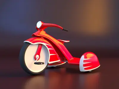 Vintage trike 3D print model