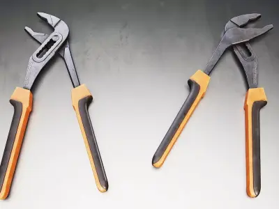 Adjustable Pliers Tool Set 3D Model Low-poly 3D model
