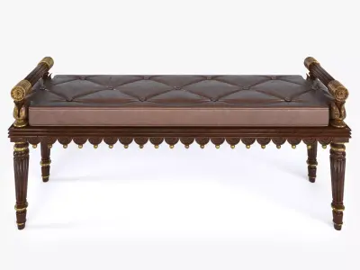 REGENCY STYLE HALL BENCH 3D model