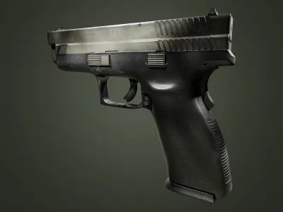 HS2000 First Gen Croatian Pistol Low-poly 3D model
