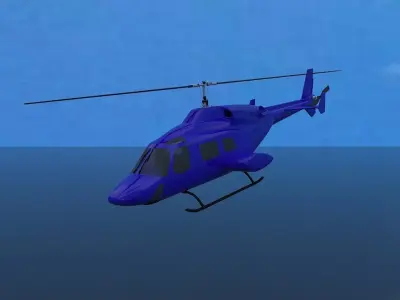 Helicopter 3d Model flying in sky 3D model