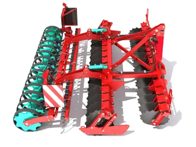 Compact Disc Harrow 3D model purchase