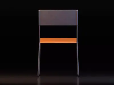 Modern Metal Chair Free 3D model