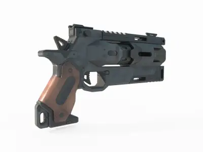 Science fiction style handgun 3D model