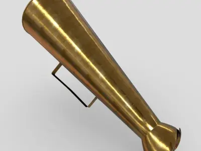 Megaphone gold vase Low-poly 3D model