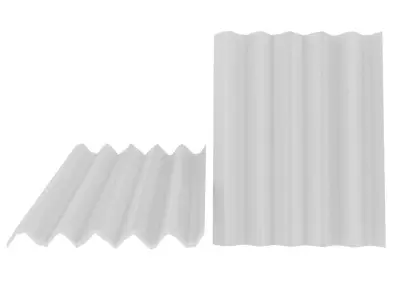 Double Corrugated Roofing Tiles 3D model