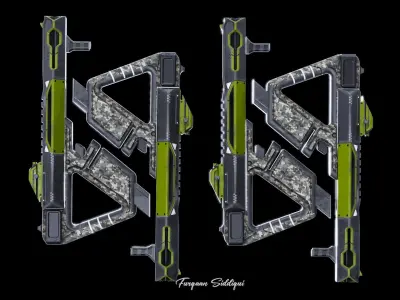 Laser Beam Rifle Low-poly 3D model