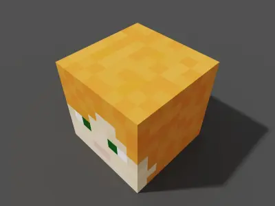 MineCraft Alex head model Low-poly 3D model