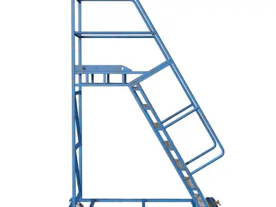 Metal Platform Ladder 3D model