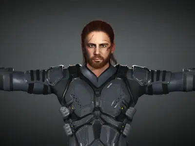 Realistic  and  Rigged Character Game Ready  3D model