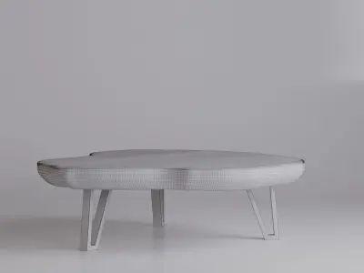 Suar Wood Coffee Table 3D model