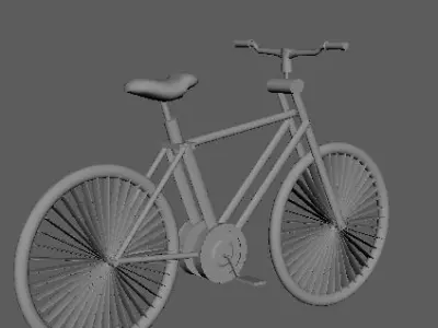 bicycle Low-poly 3D model 6