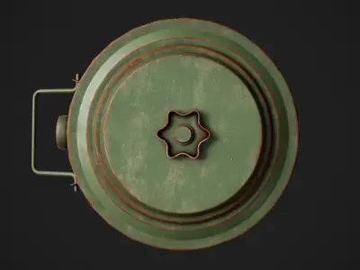 Anti-Tank Mine Low-poly 3D model