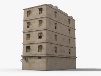 Arab Middle East Building x8 Low-poly 3D model
