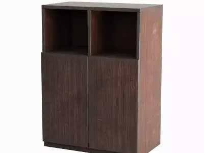 Simple Bookcase Set B Low-poly 3D model
