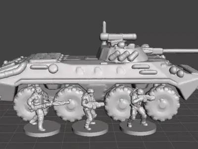 6MM SCALE BRT90 APC TANKS MINIATURE MODELS MODERN OR SCIFI GAMES 3D print model