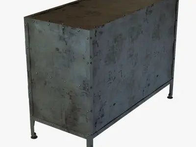 Restoration Hardware INDUSTRIAL TOOL CHEST SMALL SIDEBOARD 3D model