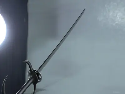 Low Poly Katana Hiroyachi Low-poly 3D model