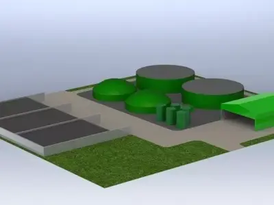 Anaerobic Digestion Plant Free 3D model