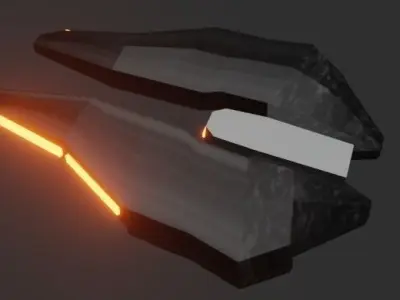 Sci fi Spaceship Free low-poly 3D model