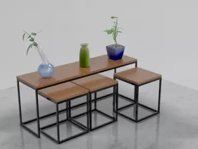  Center and table for room decoration 3D model