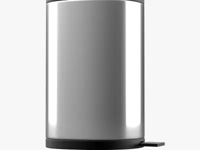 Dustbin 2 stainless steel trash can 3D model