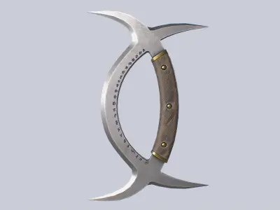 Deer horn knife Low-poly 3D model