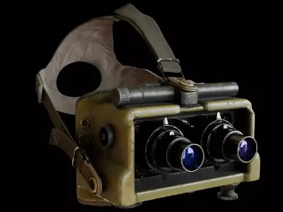 AN-PVS 5 night vision goggles -game ready- Low-poly 3D model