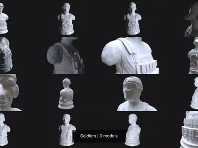 Soldiers 3D Model Pack