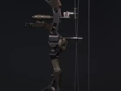 Compound Bow Low-poly 3D model