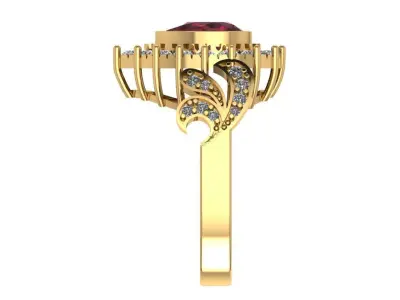 Classical women s ring 3D print model