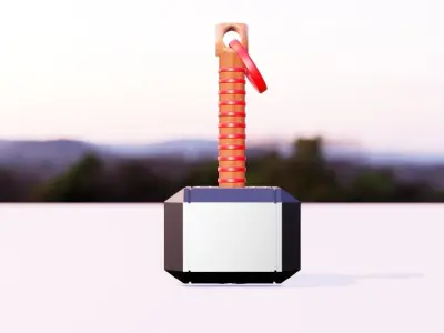 Thor Hammer free Free 3D model