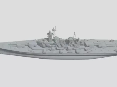 USS Ohio US Navy Battleship 3D print model