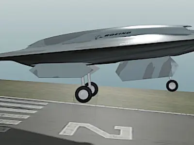 Boeing X-45C Phantom Ray UAV Free low-poly 3D model