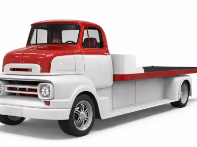 Early Vintage Flatbed Pickup Truck Antique Historical Vehicle 01 3D model