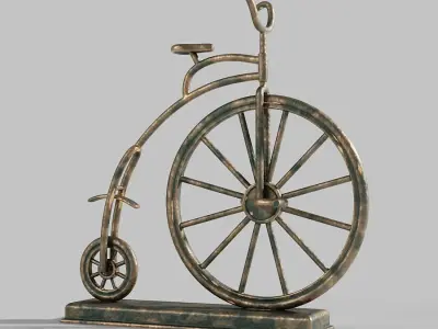 Souvenir bicycle Low-poly 3D model