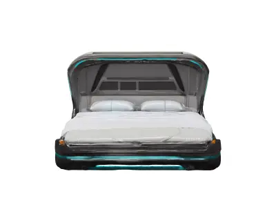Retro scifi bed 3D model