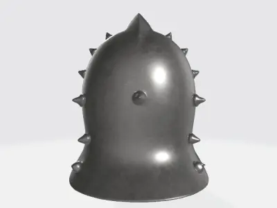 Dark Warlord Spartan Helmet Low-poly 3D model