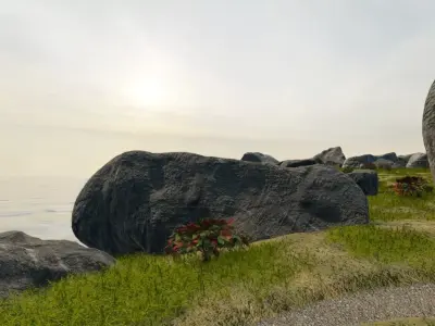 Ancient Stone Circle Landscape 3D model