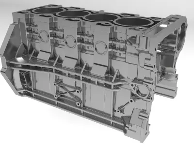 4 Cylinder engine block  3D model
