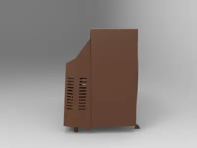 retro color TV 3D print model