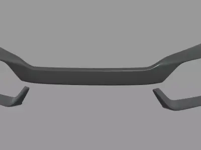 Front Bumper Honda Civic Type R 2020 Custom Low-poly 3D model