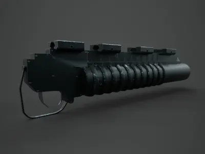 M203 Barrel Grenade Launcher Low-poly 3D model