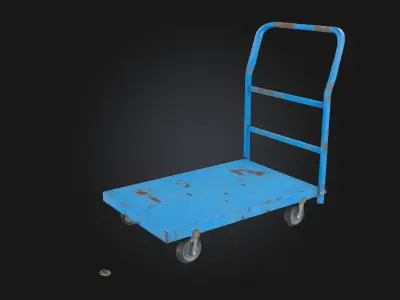 Industrial Handcart Heavy-Duty Mobility for the Workfloor 3D model
