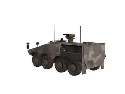 Boxer Armored Personnel Carrier Low Poly Military APC Low-poly 3D model