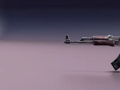 ak47 gun  Low-poly 3D model