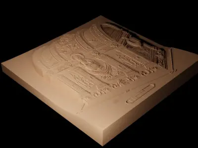 Treasure Chest CNC 3d Print High Relief Sand Casting 3D print model