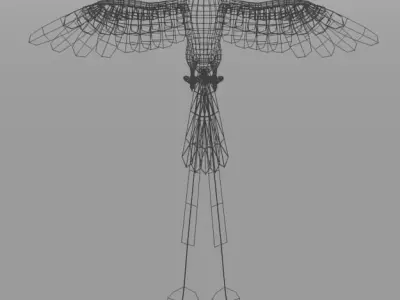 Barranquero Bird Low-poly 3D model