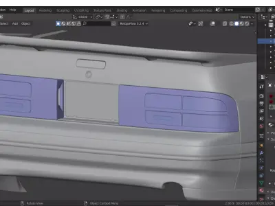 RX7 FC S4 Tail Lights 3D model