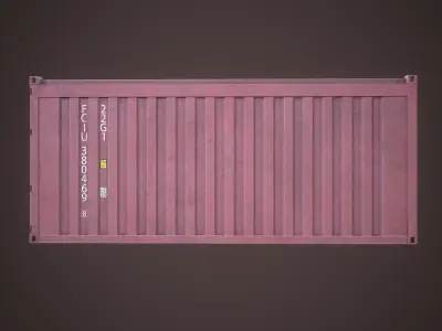 Container shipping Low-poly 3D model purchase